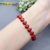 Pulsera con colgante de amor de cinabrio crudo natural con incrustaciones de corazón, pendientes, anillo y colgante, conjunto de tres piezas.