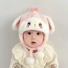 Chapéus de Bebê para Outono e Inverno, Chapéus de Pelúcia com Proteção para Orelhas de Bebê, Chapéus de Lã Fofos para Bebês e Crianças Pequenas, Chapéus de Inverno Espessos e Quentes