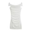 Falda blanca con hombros descubiertos y cadera estilo Pure Desire 2024, vestido corto sexy de las Spice Girls para mujer