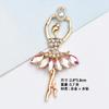 Nuevos accesorios de joyería para mujer de aleación para ballet carcasa de teléfono móvil colgante de chica ángel de cristal zapatos con agujero accesorios diy