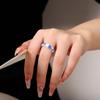 Anillo de Esmalte de Flor de Plata 9999 Pie de Plata Carácter Moda para Mujer Estilo Nacional Personalidad Combinable Anillo Abierto