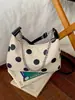 Bolso de Mano de Lona Casual Vintage Nuevo 2026, Bolso Cruzado de Hombro de Lunares a la Moda, Bolso de Gran Capacidad para el Trabajo