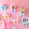 Estante de Almacenamiento de Pared para Decoración de Habitación Femenina, Estante de Almacenamiento de Pared Rosa Estilo Japonés Soft Girl con Moño, Sin Taladro