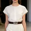 Cinto Feminino de Novo Estilo com Design Único, Fivela Oval da Moda, Cinto de Moda de Alta Qualidade para o Dia a Dia e Jeans