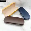 Nueva Caja de Espejo de Cuero Negro Certificada GRS Caja de Gafas Reciclada Ecológica RPET Caja de Gafas para Miopía de Hierro Caja de Gafas al por Mayor