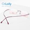 DR.LOLLY gafas sin montura ultraligeras de titanio puro gafas anti luz azul montura de gafas Danyang anti-radiación gafas color rubor