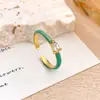 Anillo 2025 Nuevo Más Vendido Anillo de Zirconia Gota de Agua Nicho Alto Gama Fresco Simple No Descolorante Anillo para Dedo Índice