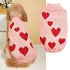 Ropa para Mascotas de Otoño e Invierno Día de San Valentín Amor Lindo Corazón Tejido Suéter Vestido Teddy Fadou Panda Gato Ropa para Perro