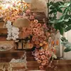 Cor de café de outono estilo retrô materiais florais materiais florais de casamento móveis macios atmosfera de outono adereços de casamento decorações flores artificiais