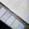Arte de uñas popular de Xiaohongshu: Papel de transferencia floral pequeño estilo francés, 10 rollos por caja, un juego de pegatinas dulces y pastorales para decoración de uñas