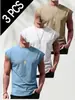 2026 Verano Hombres Transpirable Jogging Deportes Versátil Simple Color Sólido Commuter Manga Corta Top de Moda