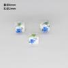 Atacado de fábrica 8mm quadrado cerâmica flor contas criativo diy joia acessórios decoração com contas Jingdezhen azul e branco
