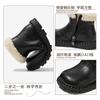 Sapatos de Menina, Botas Curtas Martin para Crianças, Novo Estilo Outono e Inverno 2026, Sapatos de Algodão Quentes com Forro de Lã, Botas de Neve para Bebês de Inverno