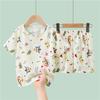 Pijama de Verão para Meninas Roupas de Ar Condicionado Infantil Algodão Nuvem Desenho Animado Roupa de Casa Pai e Filho Venda por Atacado para Comércio Transfronteiriço