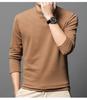 26 Estilos de Otoño e Invierno Cuello Alto Doble Cara Polar Térmico Invierno Nuevo Ropa Exterior para Hombre Capa Base Camiseta de Manga Larga Corte Ajustado Versátil