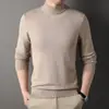 Suéter de Cuello Alto Medio para Hombre 2026 Otoño/Invierno de Punto de Manga Larga Pulóver Holgado de Cuello Medio Suéter Engrosado