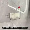 Prateleira de armazenamento de acessórios de cabelo com dopamina sem furos, organizador de parede para pente, elástico de cabelo, tiara de banheiro montado na parede com ganchos