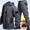 Traje de Montañismo Engrosado con Felpa de Invierno Ropa de Trabajo de Pelo Largo Cálida Calidez para Almacén Frío Ropa de Protección Laboral para Ciclismo Ropa de Trabajo Resistente al Desgaste para Trabajo Manual