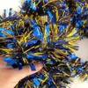 Suprimentos para Festa de Fim de Ano da Amazon Guirlanda Azul Decoração de Natal Fio Dourado Decoração de Aniversário Casamento Serpentinas