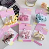 Diadema de Animales Suave y Linda de Dibujos Animados para Niños Tela Bordada Banda Elástica Alta para el Cabello Cuerda para el Cabello de Doble Cola Elástico Diadema