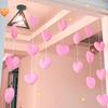 Adornos Colgantes para Puerta Lindos Cortina Pequeña para Puerta Cortina Divisoria Línea de Cortina Colgante Cortina Corazón Femenino Estilo Coreano Corazón Rosa Melocotón Colgante sin Clavos