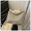 Moda Estilo Coreano Retro Casual Bolso de Hombro para Mujer 2024 Nueva Llegada Para Ir al Trabajo Texturizado Axilar Sencillo Gran Capacidad Bolso Tote