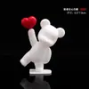 Decoração de Bolo Dia dos Namorados 2025 Urso Vela 520 Cartão Coração Amor Acrílico Decoração de Confeitaria Plug-in
