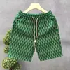 2025 Nuevos Shorts de Verano Marca de Moda Casual para Playa Estampado de Letras Moda Versátil Shorts de Cinco Puntos Transpirables Sueltos