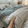 Conjunto de Roupa de Cama Jacquard de Linho Original Classe A, Quatro Peças, Solteiro/Casal, Estilo Vintage, Capa de Edredom Espessa, Lençol de Cama, Conjunto de Três Peças para Dormitório