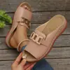 Sandalias de cuña abiertas sin cordones para mujer, con hebilla de metal, estilo boca de pez, para comercio exterior del sudeste asiático, talla grande, sandalias de playa