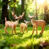 Crianças Simulação Veado-de-cauda-branca Animal Alce Veado Sika Modelo Ornamentos Sólidos Conjunto Brinquedos de Natal