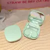 Estojo Simples de Lentes de Contato Coloridas Macaron, Portátil e Compacto Estilo Coreano Caixa de Armazenamento de Alta Qualidade para Lentes de Contato, Dropshipping