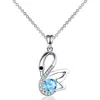 Collar Transfronterizo para Mujer Todo Fósforo Colgante de Cisne Pequeño con Diamante Lujo Ligero Diseño de Nicho Ins Cadena de Lana de Gama Alta Otoño e Invierno