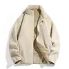 Jaqueta Oli de fleece para casais, blusas de fleece femininas e masculinas, qualidade espessa, item popular de live-streaming, lã de cordeiro para aquecimento