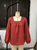 2026 Nuevo Verano Color Sólido Casual Cuello Cuadrado Encaje Patchwork Manga Larga Algodón Lino Manga Corta Top para Mujeres en Amazon