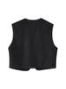 Comercio Exterior Transfronterizo 2025 Verano Nuevo Estilo Europeo y Americano Destacado Adornado Efecto Textura de Gamuza Chaleco Chaleco Top de Moda