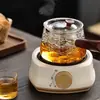 Bule de Vidro com Alça Lateral Resistente a Altas Temperaturas Panela para Ferver Chá Fogão Elétrico de Cerâmica Doméstico Infusão de Chá Grande Panela Individual Modelo Novo 25º Aniversário Conjunto de Chá