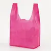 Venta al por mayor de fábrica en stock chaleco no tejido biodegradable chaleco chaleco bolsa de chaleco regalo publicitario bolsa de embalaje para llevar