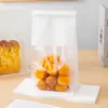 Saco de embalagem para pão de batata doce em formato de croissant 450g saco para pão de forma saco para pão fatiado saco de pão com fecho automático por arame atacado
