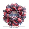 Decoração de Guirlanda do Dia da Independência Americana Transfronteiriça, Guirlanda do Dia da Independência Festiva, Adereços de Arranjo de Guirlanda do Dia Nacional Americano