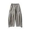 Yidao Vintage 2026 Otoño Nueva Colección Pantalones de Trabajo Desestructurados Tipo Cimitarra para Hombre Retro Japonés Funcionales Holgados Casuales