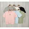 Camiseta de Punto Bordada con Lazo Reductora de Edad para Mujer, Nuevo Estilo de Verano, Top Corto Versátil Casual Ajustado