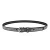 Cinturón decorativo de metal estilo punk europeo y americano para hombre, con hebilla de aleación y remaches, informal, combinable con todo.