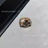 Nuevo Anillo de Trébol de Cuatro Hojas de la Suerte Dorado V de Van Cleef & Arpels Versión Alta para Mujer Serie Oro 18K Anillo Completo de Diamante Natural Madreperla Blanca