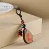 Llavero de Palosanto de Moda con Pintura Colorida, Colgante de Accesorio Creativo, Adorno para Bolso, Adorno Colgante, Regalo
