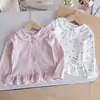 Camiseta de Manga Larga con Cuello Peter Pan para Niña, Estilo Nuevo 26, Camiseta Básica Floral con Cuello Polo para Primavera y Otoño, Top Elegante para Bebés Niñas, Moderno 3