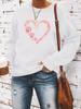 Amazon wish suéter de punto de cuello redondo para mujer transfronterizo ropa de mujer para otoño e invierno comercio exterior Europa y Estados Unidos amor estampado casual manga larga