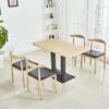 Conjunto de Mesa e Cadeiras para Restaurante Fast Food, Cadeira Chifre de Boi, Combinação para Loja de Chá com Leite e Sobremesas, Conjunto Simples de Mesa Redonda e Cadeiras de Ferro para Restaurante e Cantina Comercial