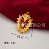 Popular Estilo Gótico Transfronterizo Colgante de Corazón de Melocotón Popular de Gama Alta Alas de Corazón Dorado Accesorios de Joyería DIY