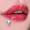 Beso de Amor: Serpiente Enroscada Cruz de Cobre Aleación de Titanio Acero de Titanio Joyería para Piercing de Labio para Accesorios de Piercing Transfronterizos Europeos y Americanos